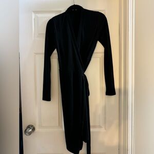 Long sleeve wrap dress